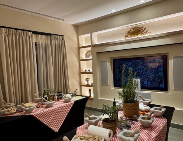 Atelier tapenade dans une suite d'un palace