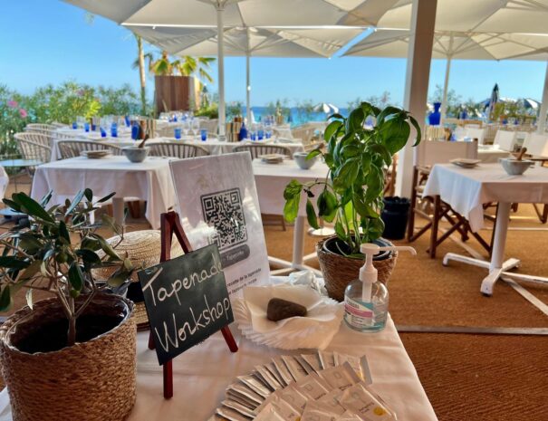 Atelier tapenade sur une plage privée à Nice